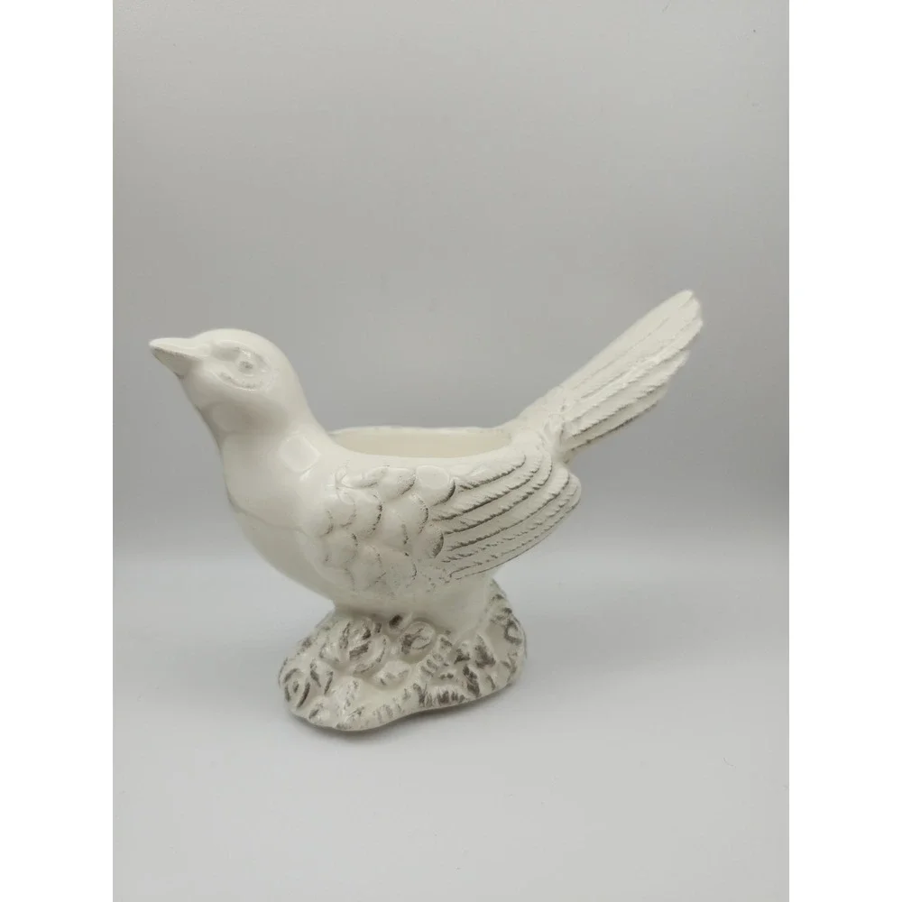 Yankee Candle GARDEN BIRD Tea Light Holder - White Porcelain 4